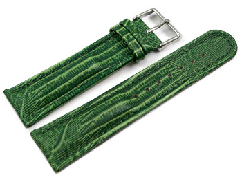 Uhrenarmband gepolstert Teju grün 24mm Stahl