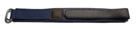 Klettverschluss Uhrenarmband blau 18 mm aus Nylon