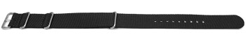 Uhrenarmband - Nylon - Nato - schwarz 20mm