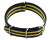 Uhrenarmband - Nylon - Nato - blau-gelb - gestreift 22mm