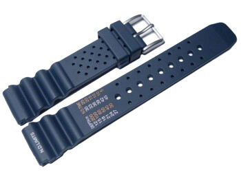 Uhrenarmband Silikon Sport blau 18mm Stahl