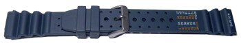 Uhrenarmband Silikon Sport blau 24mm Stahl