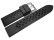 Uhrenarmband Silikon Carbon schwarz 18mm Gold