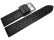 Uhrenarmband Silikon Carbon schwarz 20mm Stahl