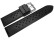 Uhrenarmband Silikon Carbon schwarz 20mm Gold