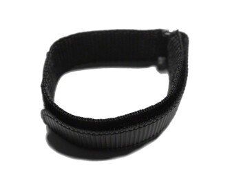 Klettverschluss - Uhrenarmband - Nylon - schwarz 16mm