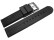 Uhrenarmband Silikon Struktur schwarz 18mm Stahl