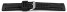 Dorn - Uhrenarmband Silikon - schwarz - weiße Naht 22mm
