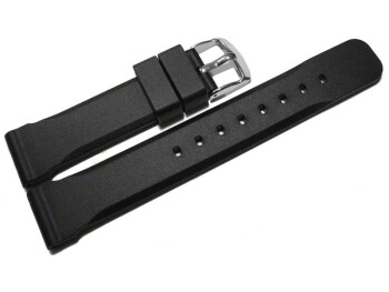 Uhrenarmband Silikon - extra stark - schwarz 18mm