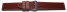 Uhrenarmband Silikon Rillen Bordeaux 20mm Gold