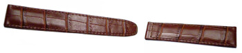 Kalbsleder Uhrenarmband - für Faltschließen - dunkelbraun 18mm