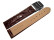 Faltschließe - Uhrenarmband - Leder - African - dunkelbraun 18mm Stahl