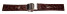 Faltschließe - Uhrenarmband - Leder - African - dunkelbraun 22mm Stahl