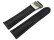 Faltschließe - Uhrenband - Leder - genarbt - schwarz TiT 20mm Stahl