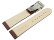 Faltschließe - Uhrenarmband - Leder - Kroko - dunkelbraun 24mm Stahl