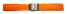 Faltschließe - Silikon - Stripes - orange 22mm