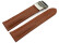 Faltschließe - Uhrenband - Leder - genarbt - hellbraun 22mm Gold