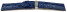 Kippfaltschließe - Uhrenarmband - Leder - African - blau 18mm Gold
