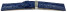 Kippfaltschließe - Uhrenarmband - Leder - African - blau 20mm Stahl