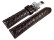 Kippfaltschließe - Uhrenarmband - Leder - African - dunkelbraun 20mm Stahl