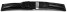 Kippfaltschließe - Uhrenarmband - Leder - Bark - schwarz 20mm Stahl