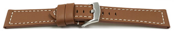 Uhrenband - Sattelleder - massives Leder - hellbraun 18mm