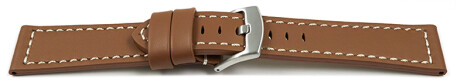 Uhrenband - Sattelleder - massives Leder - hellbraun 24mm