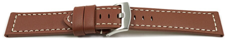 Uhrenband - Sattelleder - massives Leder - rot-braun 18mm