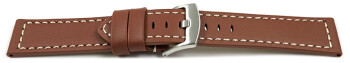 Uhrenband - Sattelleder - massives Leder - rot-braun 24mm