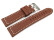 Uhrenband - Sattelleder - massives Leder - rot-braun 24mm