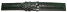 Kippfaltschließe - Uhrenarmband - echt Strauß - dunkelgrün 18mm Stahl