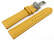 Kippfaltschließe - Uhrenarmband - Leder - genarbt - gelb 18mm Stahl