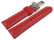 Kippfaltschließe - Uhrenarmband - Leder - genarbt - rot 24mm Gold