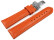 Kippfaltschließe - Uhrenarmband - Leder - glatt - orange 22mm Stahl