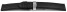 Kippfaltschließe - Uhrenband - ohne Polster - Glatt - schwarz 24mm Stahl