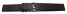 Kippfaltschließe - Uhrenarmband - hydrophobiertes Leder - schwarz 20mm Stahl
