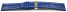 Kippfaltschließe - Uhrenarmband - Leder - Kroko - blau 24mm Stahl