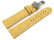 Kippfaltschließe - Uhrenarmband - Leder - Kroko - gelb 24mm Stahl