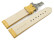 Kippfaltschließe - Uhrenarmband - Leder - Kroko - gelb 24mm Stahl