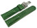 Kippfaltschließe - Leder - Uhrenarmband - Teju look - grün 18mm Stahl