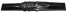 Kippfaltschließe - Leder - Uhrenarmband - Teju look - schwarz 18mm Stahl