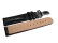 Kippfaltschließe - Leder - Uhrenarmband - Teju look - schwarz 18mm Stahl