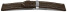 Kippfaltschließe - Uhrenarmband - Glatt - dunkelbraun - XL 18mm Stahl