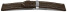 Kippfaltschließe - Uhrenarmband - Glatt - dunkelbraun - XL 22mm Stahl