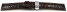 Uhrenarmband mit Butterfly Schließe echt Leder African dunkelbraun 18mm Stahl