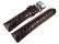 Uhrenarmband mit Butterfly Schließe echt Leder African dunkelbraun 18mm Stahl