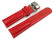 Uhrenarmband mit Butterfly Schließe Leder glatt rot 24mm Gold