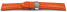 Uhrenarmband mit Butterfly Leder glatt orange 22mm Gold