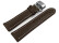 Uhrenarmband mit Butterfly Schließe Leder Glatt dunkelbraun - XL 26mm Stahl