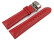 Uhrenarmband mit Butterfly gepolstert genarbt rot 20mm Stahl